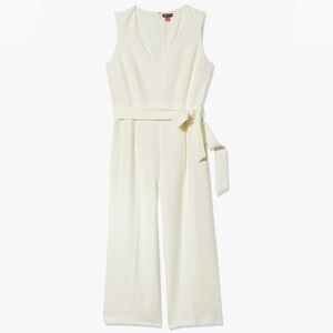 Vince Camuto Ivory Sleeveless Jumpsuit